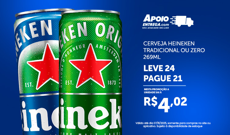 Cerveja Heineken Regular e Zero 269ml 7/11
